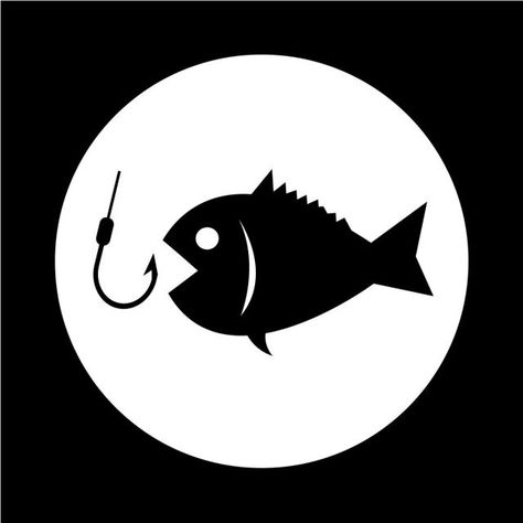 Fishing Icon, Fish Icon, Fish Vector, Cartoon Fish, Free Vector Illustration, Fish Logo, Font Illustration, Beautiful Dark Art, Book Art Drawings