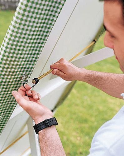 DIY Tablecloth Anchor by Martha Stewart and other great Camping Hacks Winter Camp Ideas, Camping Tablecloth, Cheap Camping, Diy Tablecloth, Camper Awnings, Camping Diy, Bungee Cords, Car Camper, Camp Ideas