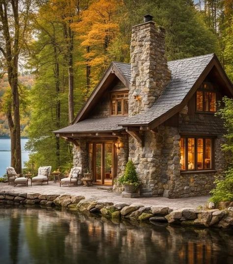 Whether nestled in a secluded forest, perched on a mountainside, or overlooking a serene lake, stone cabins and cottages offer a peaceful escape where time seems to stand still, and the beauty of the natural world takes center stage.

#StoneCabins #RusticRetreats #CottageLife #NatureGetaway #CozyLiving #CabinLife #TranquilEscapes #SereneSpaces #MountainLiving #LakesideLiving Small Mountain Homes, Dnd Places, Small Stone Cottage, Small Stone House, Cabin Home Decor, Stone Cabin, Case In Pietra, Fairy Bedroom, Cabin Aesthetic