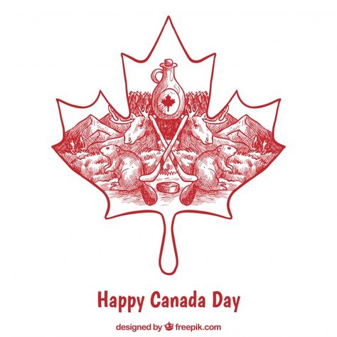 Canada Drawing, Cricut Canada, Maple Leaf Clipart, Canada Illustration, Canada Project, All About Canada, About Canada, Canada History, Illustrator Logo