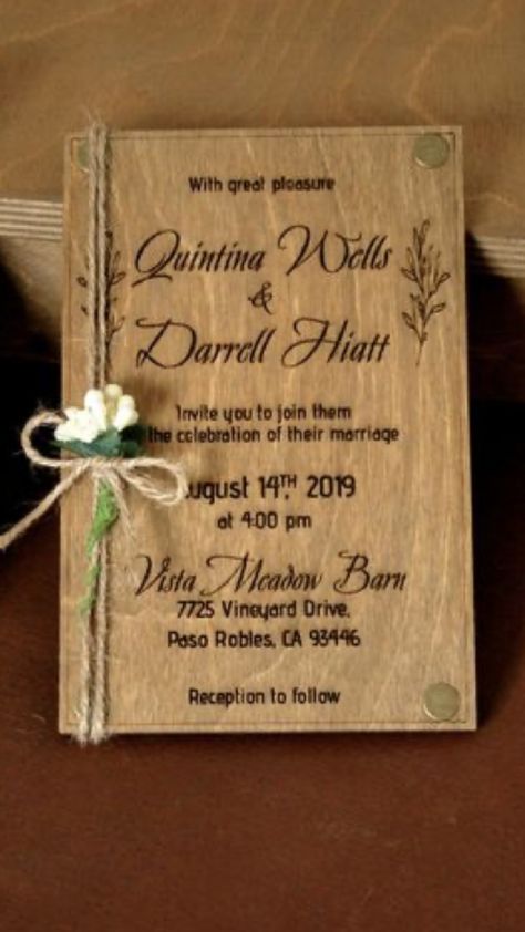 Rustic Wood Wedding Invitations, Wooden Wedding Invitations, Wedding Invitations With Pictures, Wood Wedding Invitations, Country Wedding Invitations, Wooden Cards, Wood Wedding, Fun Wedding Invitations, Wedding Pins