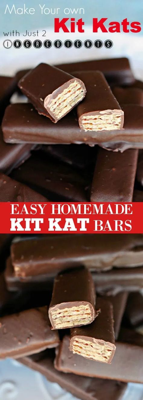 Easy Homemade Kit Kat Bars Kit Kat Recipes, Kitkat Bars, Mounds Bars, Moms Food, Yummy Bars, Infused Recipes, Smores Brownies, Homemade Candy Bars, Candy Bar Recipe