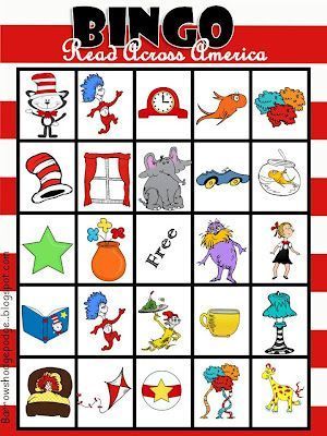 Dr Seuss Bingo, Dr Seuss Printables, Dr Seuss Preschool, Dr Seuss Classroom, Bingo Card Template, Dr Seuss Activities, Dr Seuss Crafts, Seuss Classroom, Seuss Crafts