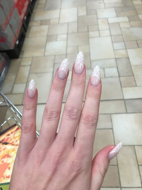 Spiderweb French Nails, White Spiderweb Nails, White Spider Web Nails, White Cobweb Nails, Black Nails With White Spider Web, Nails Cobweb, Cobweb Nails, Black Nails White Spider Web, Halloween Nails Cobweb