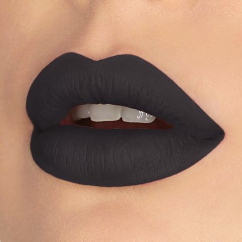 * MEDUSA * WHIPPED MATTE LIQUID LIPSTICK Our whipped matte liquid lipsticks are a comfort matte formula that dries down entirely matte, but still has a diffused soft touch. This formula prioritizes minimizing transfer, crumbling, and smudging. This liquid lipstick will also remain vibrant and smudge-resistant when exposed to water. To top it off, it has a subtle, sweet butterscotch scent! COLOR Medusa is true gray with a slight cool undertone. Depth of color will range depending on skin tone. Pl Grey Lipstick, Dark Red Lips, Beautiful Lipstick, Hydrating Lip Gloss, Black Lipstick, Natural Lipstick, Beauty Make-up, Basic Makeup, Lip Colour