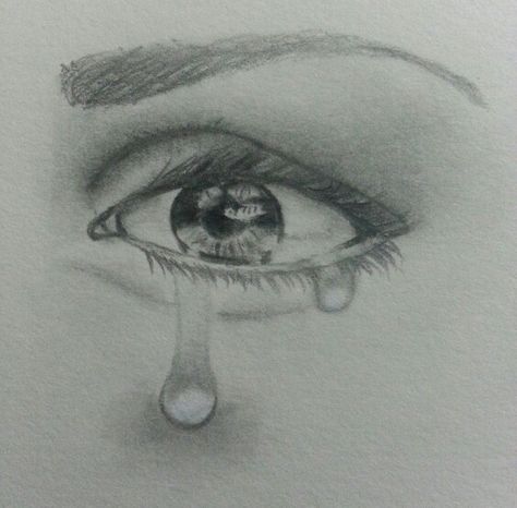 Teary Eye drawing by Joey Nichols Teary Eye Drawing, Teary Eye, Hair Stenciling, Eyes Ideas, Realistic Eye Drawing, Tears In Eyes, Drawing Ideas List, Draw Eyes, Eye Sketch