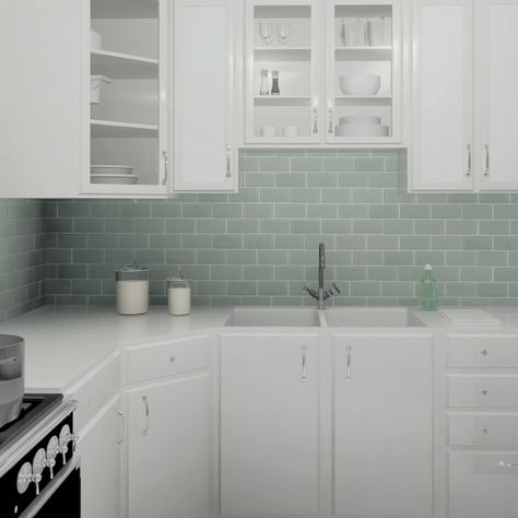 New #blog: here's a one-stop #DIY guide on planning a #tile #backsplash. Kitchen Credenza, Kitchen Backsplash Trends, Subway Tile Kitchen, Best Floor Tiles, Glass Subway Tile, Merola Tile, Subway Tile Backsplash, Up House, Kitchen Decoration