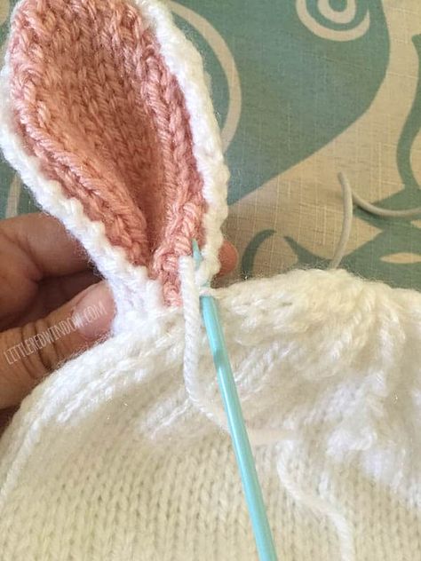 Baby Bunny Hat Free Knitting Pattern! | littleredwindow.com Bunny Hat Knitting Pattern, Bunny Hat Pattern, Hat Free Knitting Pattern, Baby Bunny Hat, Knitting Patterns Boys, Hat Knitting Pattern, Baby Hat Patterns, Baby Knitting Patterns Free, Bunny Hat