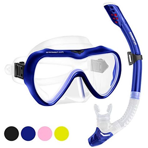 SwimStar Snorkel Set for Women and Men, Anti-Fog Tempered Glass Snorkel Mask for Snorkeling, Swimming and Scuba Diving, Anti Leak Dry Top Snorkel Gear Panoramic Silicone Goggle No Leak Snorkel Gear, Bottle Gift Tags, Snorkel Mask, Products Review, Snorkel Set, Water Shoes For Men, 18k Gold Bracelet, Shower Faucet Sets, Snorkeling Gear