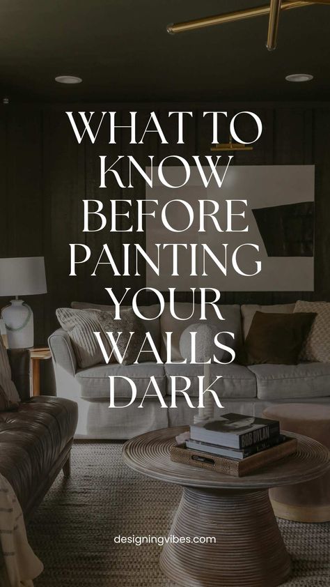 dark living room ideas and tips for paint colors Even Angels Cry Paint Color, Dark Painted Rooms, Black Painted Walls, Painted Rooms, Painting A Room, Paint Store, Shoji White, Deck Colors, Room Dark