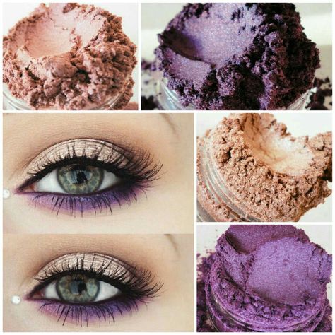 Pink Purple Eyeshadow, Brush Guide, Natural Eyeliner, Makeup Steps, Artist Tips, Eyeshadow Set, Natural Eyeshadow, Mineral Eyeshadow, Mineral Makeup