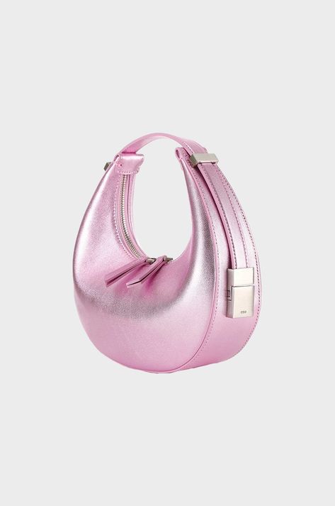 Paper Purse, Silver Bag, Luxury Bags Collection, Bag Hardware, Silver Bags, Pink Handbags, Metallic Pink, Silver Engraving, Unique Bags