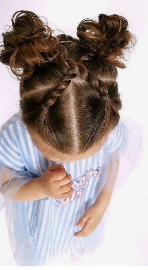 Easy Toddler Hairstyles, Cute Toddler Hairstyles, Girly Hairstyles, Easy Little Girl Hairstyles, Kid Hair, Girl Hair Dos, Girls Hairstyles Easy, Kids Curly Hairstyles, Night Hairstyles