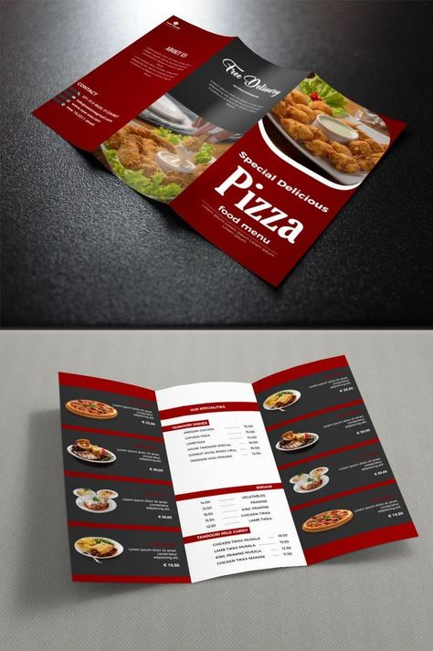 Homemade Cheese Pizza, Resturant Menu, Makanan Cepat Saji, Menu Brochure, Brochure Food, Brochure Format, Restaurant Advertising, Custom Menu, Menu Designs