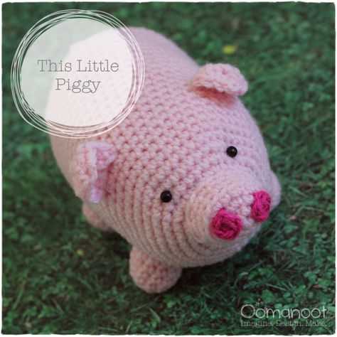 Piggy Crochet, Crochet Soccer, Pig Crochet, Change Colors In Crochet, Crochet Pig, Tutorial Amigurumi, Crochet Amigurumi Free Patterns, Crochet Amigurumi Free, This Little Piggy