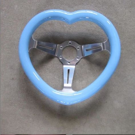 Heart Steering Wheel, Vw Beetle Accessories, Blue Car Accessories, Western Car, Pink Car Accessories, Hello Kitty Car, New Car Accessories, Tokyo Drift, Car Deco