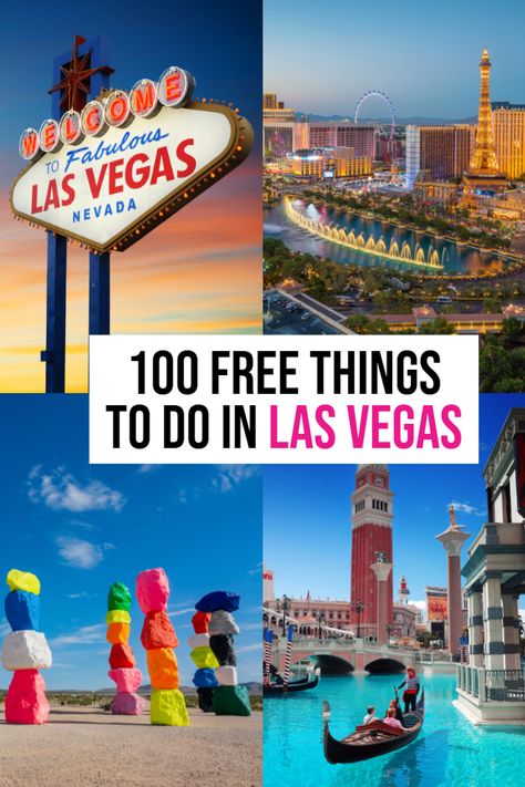 Don't spend all your money in Las Vegas! Here is 100 ABSOLUTELY FREE things to do in the city! Las Vegas Honeymoon, Vegas Honeymoon, Vegas Travel, Vegas Fun, Usa Destinations, Visit Las Vegas, Usa Food, Vegas Vacation, Destination Ideas