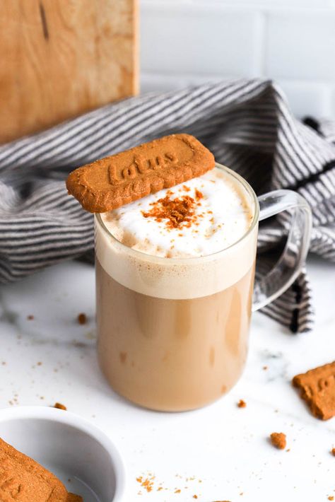 Biscoff Cookie Butter Latte – Basics with Bails Biscoff Latte, Cookie Butter Latte, Starbucks Cinnamon Dolce Latte, Cinnamon Dolce Latte Recipe, Sugar Free Vanilla Syrup, Almond Milk Coffee, Cinnamon Dolce Latte, Dairy Free Coffee, Tea Latte Recipe