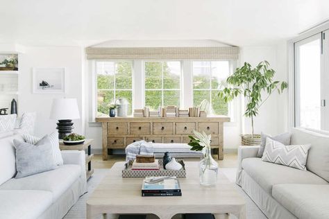 Table Under Window, Stylish Living Room, Make Your Bed, Easy Home Decor, Indoor Outdoor Living, Martha Stewart, Inspired Homes, Girl Room, Design Interior