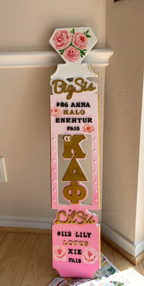 #akdphi #paddle #greek #bigsister #littlesister #lotus #halo #pink #gold #white Akdphi Paddles, Pink Paddle Sorority, Chi Omega Paddle, Kappa Alpha Psi Paddle, Resin Paddle Sorority, Pledge Paddle Sorority, Greek Paddles, Lily Lotus, Sorority Paddles