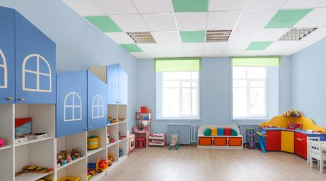 Education Colormix Forecast 2021 - Tapestry | Sherwin-Williams Childcare Room Ideas Learning Spaces, White Game Room, Occupational Therapy Room, Childcare Room Ideas, Kids Ministry Rooms, Infant Daycare, Childcare Rooms, Mt St Helens, Classroom Rug