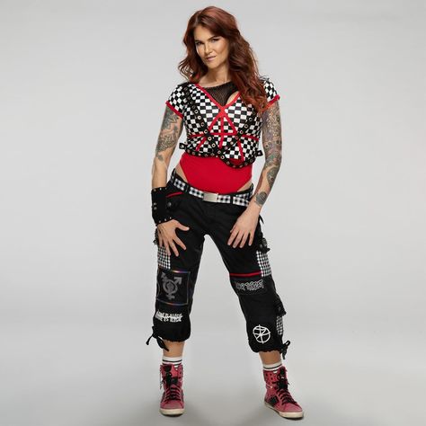 Wwe Lita, Spiked Leather Jacket, Wwe Trish, Bailey Wwe, Roddy Piper, Wrestling Gear, Aj Lee, Wwe Women, Liv Morgan