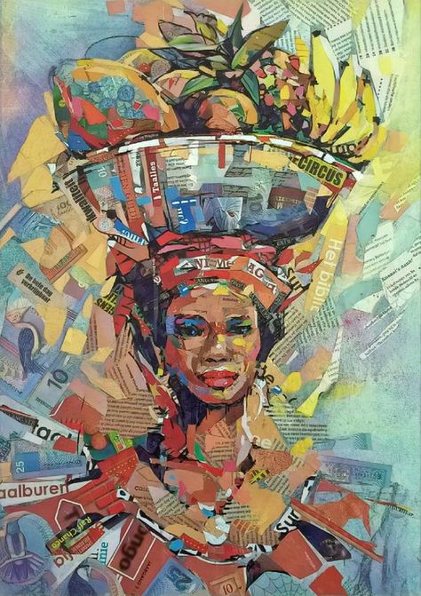 Collages | 'STREET VENDOR'
Made with magazine paper, banknotes and acrylic paint on canvas. Size apprx 40cmx60cm | Facebook Magazine Paper, Collage On Canvas, Street Vendor, Acrylic Paint On Canvas, Paint On Canvas, Paper Collage, Art Plastique, Bank Notes, Wow Products