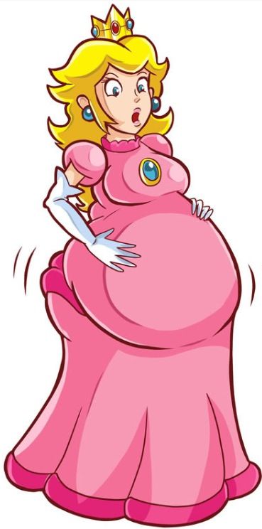 Pregnant princess peach Princess Peach Pregnant, Pregnant Cartoon Characters, Pregnant Fanart, Fat Anime Characters, Fat Princess, Pregnant Art, Pregnant Cartoon, Spongebob And Sandy, Family Themed Halloween Costumes