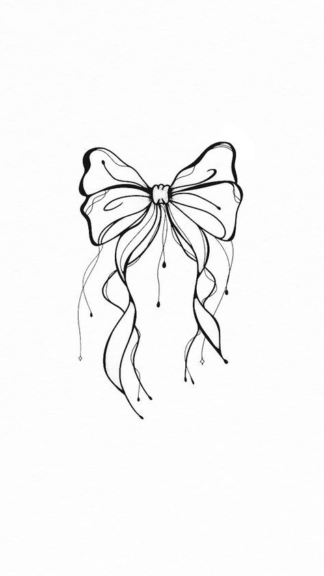 Bow Tattoo Collarbone, Minimal Cute Tattoo, Short N Sweet Tattoo, Cow Skull Tattoos, Finger Tattoos Words, Back Of Leg Tattoos, Trending Tattoo, Ribbon Tattoos, Bow Tattoo