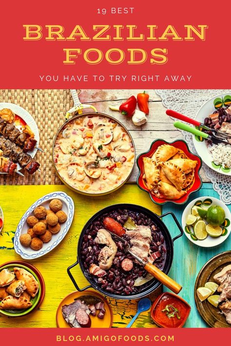 Consider this your tour through the full menu of Brazilian foods, so that you know what to track down when you visit Brazil, cook up some Brazilian recipes or simply go to a Brazilian restaurant. Brazilian Restaurant, Brazil Food, Brazilian Culture, Brazilian Recipes, Brazilian Desserts, Brazilian Dishes, South American Recipes, Visit Brazil, Brazilian Food