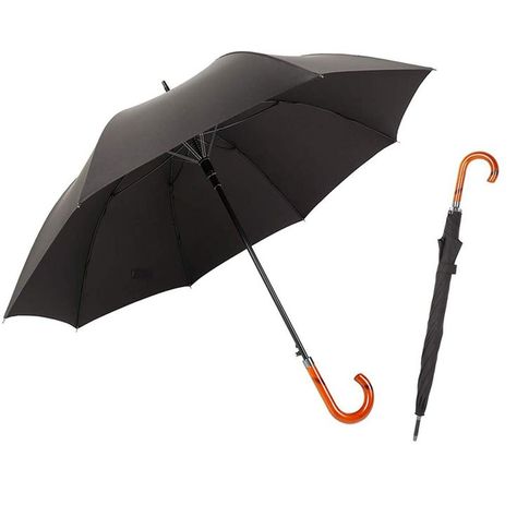 Stick Umbrella Oversize Windproof Umbrella Wooden Hook Handle J Stick Automatic Open Fast Drying Umbrella for Men Women(Black) Long Umbrella, Windproof Umbrella, Golf Umbrella, Rain Umbrella, Red Stripe, Collar And Cuff, Aesthetic Fashion, Black Stripes, Water Repellent