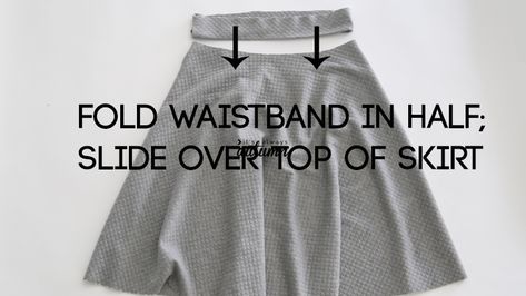 Easy half circle skirt sewing tutorial - no zippers, no buttons, just a cute, easy skirt! How to sew a half circle skirt. Circle Skirt Pattern Elastic Waist, Diy Clothes Easy, Diy Circle Skirt, Skirt Sewing Tutorial, Creative Stitches, Diy Clothes Tops, Diy Clothes Refashion Videos, Circle Skirt Tutorial, Half Circle Skirt