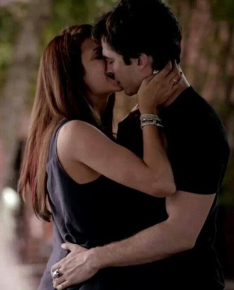 Delena kiss Romantic Kiss Gif, Damon Elena, Ian And Nina, Ian Joseph Somerhalder, Ian Somerhalder Vampire Diaries, Vampire Diaries Poster, Damon Salvatore Vampire Diaries, Vampire Diaries Wallpaper, Vampire Diaries Damon