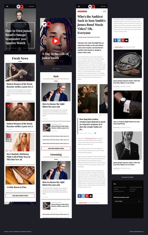 Web Design Inspiration Layout, Design 101, Mobile Website, Magazine Layout Design, Website Design Layout, Website Creation, Web Design Trends, Article Design, App Ui Design