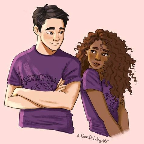 Hazel And Frank, Percy Jackson Fanart, Percy Jackson Drawings, Zio Rick, Hazel Levesque, Rick Riordan Series, Frank Zhang, Interracial Marriage, Percy Jackson Quotes