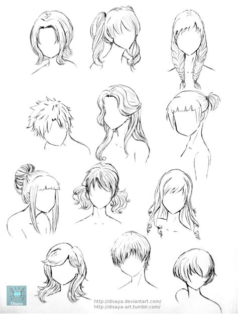 Hair reference 1 by disaya on deviantart #curly #hairstyles #anime #reference curly hairstyles art reference Anime Hairstyles Reference, Anime Techniques, Ako Kresliť, Reference Anime, Hair Drawings, Male Hairstyles, Anime Reference, Manga Hair, Styles Hairstyles