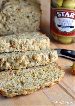 This savory quick bread includes olives, sweet onion, Parmesan, and buttermilk. Perfectly delicious on its own or great served with a salad! Savory Quick Bread, Olive Bread, Biscuit Bread, Savoury Baking, Bread Bun, Quick Bread Recipes, Sweet Onion, Bread Dough, Quick Bread