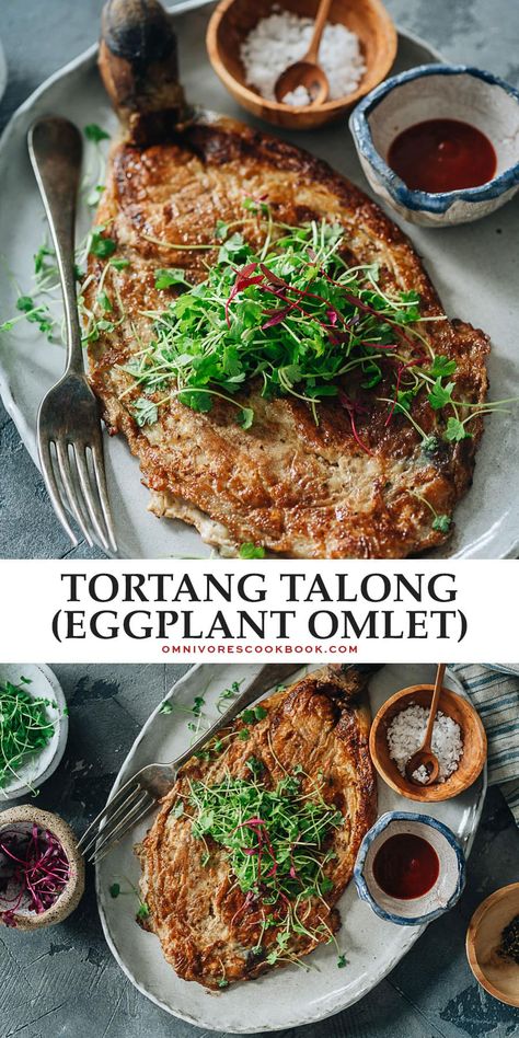 Eggplant Filipino Style, Eggplant Eggs Breakfast, Eggplant And Eggs Filipino, Eggplant And Eggs Recipes, Eggplant Breakfast Recipes, Eggplant Pancakes, Eggplant And Eggs, Filipino Eggplant Recipe, Eggplant Breakfast