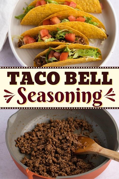 Taco Bell Seasoning Recipe, Del Taco Copycat Recipes, Beef Taco Seasoning Recipe, Taco Bell Seasoning Copycat, Taco Cabana Copycat Recipes, Copycat Taco Bell Seasoning, Taco Bell Taco Seasoning Recipe, Taco Bell Meat Recipe, Fish Taco Seasoning