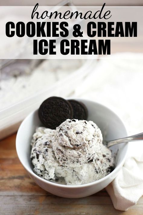 Oreos Cookies, Homemade Oreo Cookies, Cookies And Cream Ice Cream, Vegetarian Cookies, Cookies Homemade, Oreo Ice Cream, Cream Ice Cream, Homemade Ice Cream Recipes, Healthy Food Facts