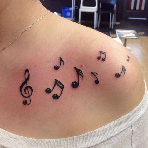 Small Music Tattoos, Music Symbol Tattoo, Music Notes Tattoo, Simple Tattoos For Women, Music Note Tattoo, Music Tattoo Designs, Small Tattoos With Meaning, Note Tattoo, Music Tattoo