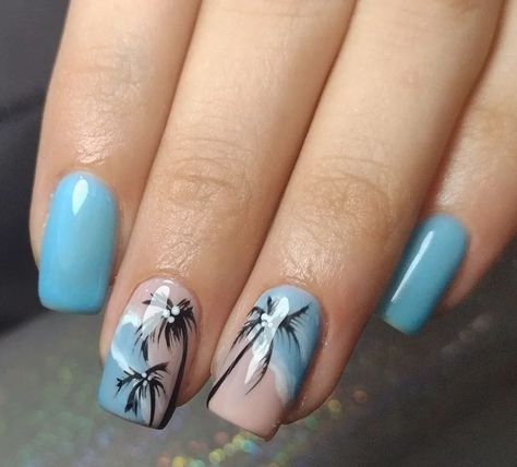 Nails For A Cruise Ship Summer, Goa Nails Design, Caribbean Nail Ideas, Thailand Nails Designs, Bahamas Nail Ideas, Hawaii Nails Ideas, Nails Turtle, Thailand Nails, Pr Nails