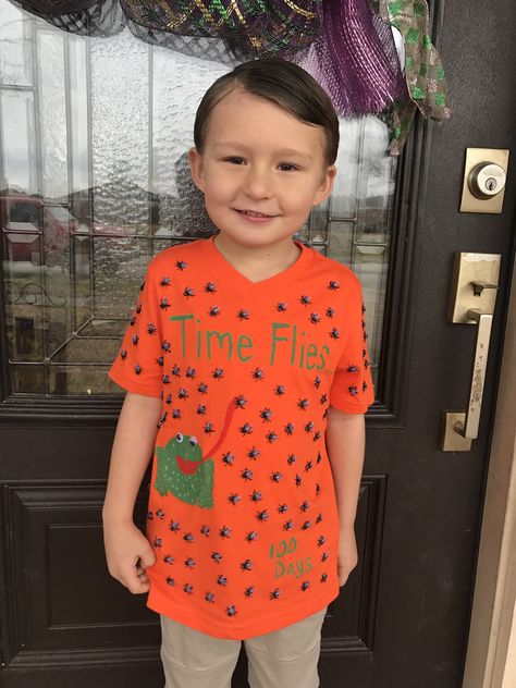 Time flies 100 days of school Time Flies 100 Days Of School Shirt, Polka Dot Day At School, 100 Days Of School Shirt, Dot Day, Time Flies, 100 Days Of School, 100th Day, 100 Days, School Shirts