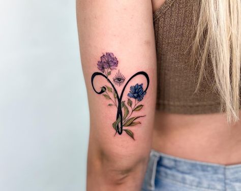 Posted by Tori Jones: Embark on a journey into the bold world of Aries tattoos, where the fiery spirit of the ram meets art. If you're an Aries, or simply captivated by the... Aries Daughter Tattoo, Aries Honeysuckle Tattoo, Aries Zodiac Tattoos For Women, Small Aries Tattoos For Women, Unique Aries Tattoo For Women, Aries Tattoo Ideas Unique, Aries Goddess Tattoo, Aries Tattoo For Women, Tattoo Ram