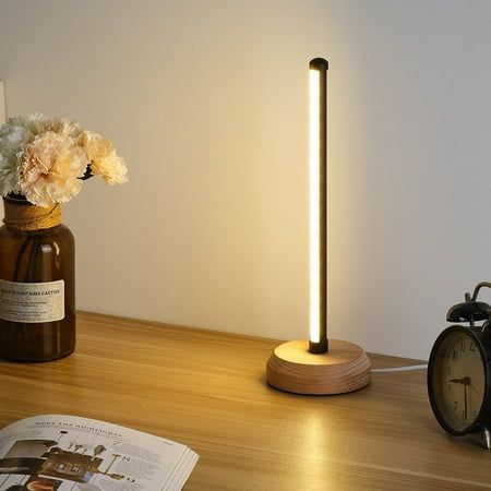 Simple Designs, Wood base Mini  Table Lamp, 13.4 Bedside Lamps With Usb, Metal Minimalist, Living Room Light Fixtures, Led Night Lamp, Mini Table Lamps, Night Light Projector, Small Table Lamp, Decorative Table Lamps, Table Lamp Wood