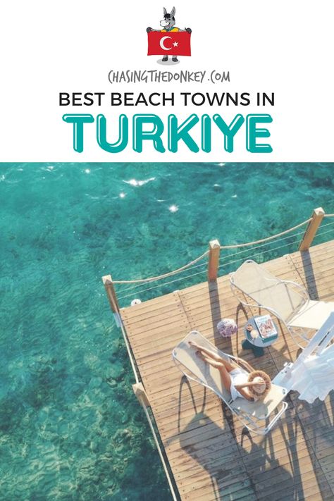 Turkiye Travel Blog: It’s time to explore all the top beach cities in Turkey! After you have read this guide, you will be ready to choose the best beach in Turkey for holidays that suit you. The choice is not easy; after all, the Turkish Riviera is blessed with kilometers of crystal-clear waters offering something for nature lovers, history buffs, a UNESCO World Heritage Site or two, and water sports galore. #Turkey #Turkiye #FamilyTravel #BalkanTravel Turkish Riviera, Turkey Beach, Beach Cities, Beautiful Vacation Destinations, Balkans Travel, Beach Towns, Best Vacation Spots, East Europe, Croatia Travel