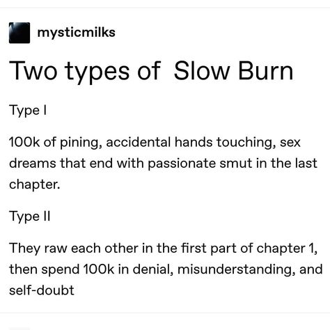 1,937 Likes, 39 Comments - All things related to writing (@onceupon999) on Instagram: “Do y'all like type 1 or type 2? Which type do you like writing? . . #writing #writingprompts…” Writing Motivation, Lets Try, Slow Burn, Writing Advice, Writing Inspiration, Story Time, Writing Tips, Writing Prompts, Type 1