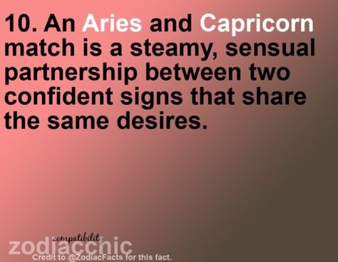 aries and capricorn Capricorn Matches, Capricorn Images, Aries Capricorn, Aries And Capricorn, All About Aries, Aries Quotes, Aries Zodiac Facts, Aries Astrology, Capricorn Traits