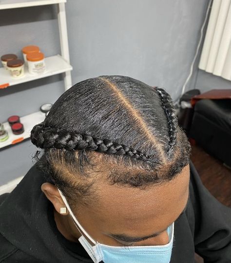 Two Strand Cornrows, Man Braids, Ybn Nahmir, How To Tie Bandana, Braiding Hairstyles, Tie Bandana, Two Strand Twist, Strand Braid, Mens Braids