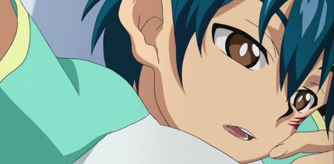 Valt is so cute with his blue hair down. Valt Aoi Hair Down, Valt Aoi, Good Anime Series, Love My Sister, Anime Canvas Art, Beyblade Characters, Anime Dancer, Hair Down, Anime Canvas